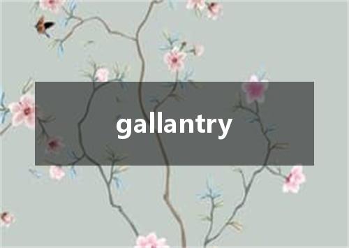 gallantry是什么意思