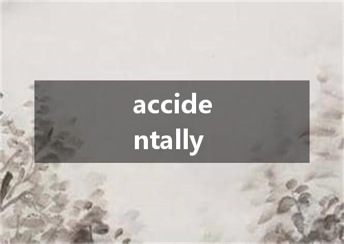 accidentally是什么意思