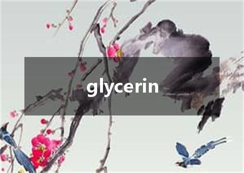 glycerin是什么意思