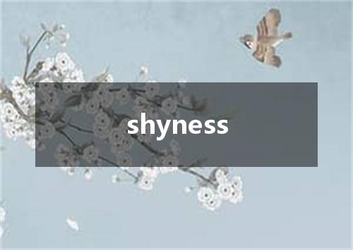 shyness是什么意思