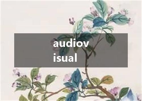 audiovisual是什么意思