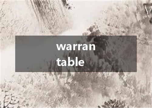 warrantable是什么意思
