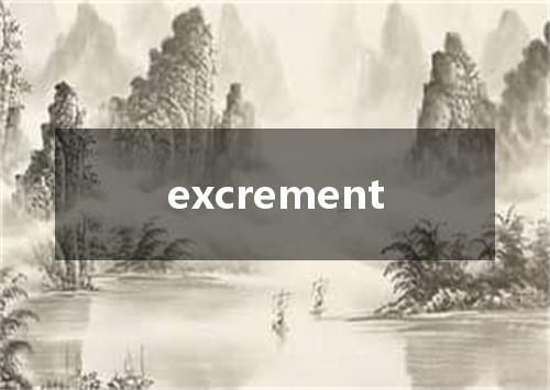 excrement是什么意思