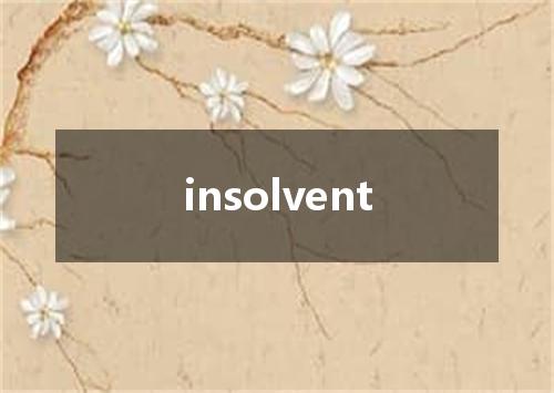 insolvent是什么意思