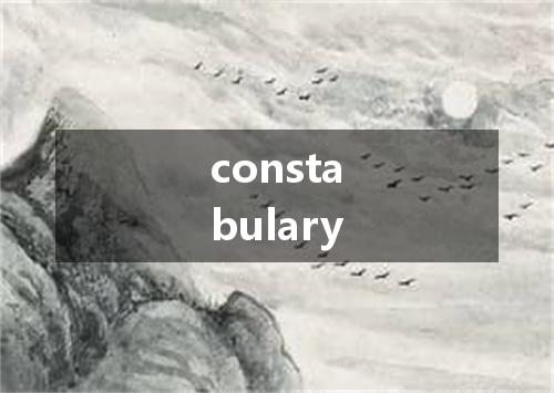 constabulary是什么意思
