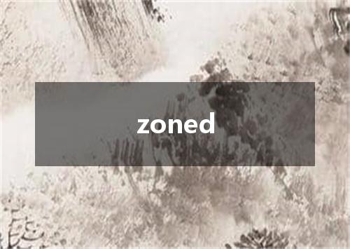 zoned是什么意思